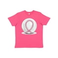 thumbnail image 1 of Inktastic Pink Breast Cancer Ribbon Baseba Youth T-Shirt, 1 of 5