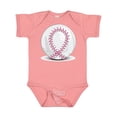 thumbnail image 1 of Inktastic Pink Breast Cancer Ribbon Baseball Boys or Girls Baby Bodysuit, 1 of 5