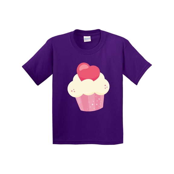 Inktastic Pink Cupcake, Pink Muffin, Cupcake Icing, Hearts Youth T-Shirt