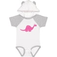 thumbnail image 1 of Inktastic Pink Dinosaur Girls Baby Bodysuit, 1 of 5