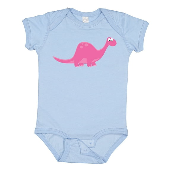 Inktastic Pink Dinosaur Girls Baby Bodysuit