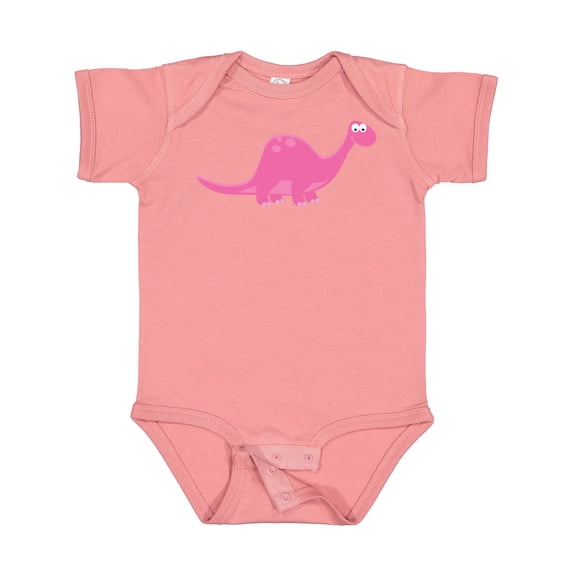 Inktastic Pink Dinosaur Girls Baby Bodysuit