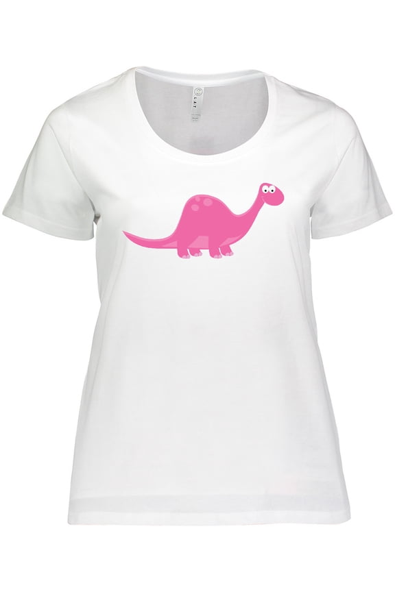 Pink Dinosaur Women's Plus Size T-Shirt