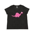 thumbnail image 1 of Inktastic Pink Dinosaur Women's Plus Size T-Shirt, 1 of 5