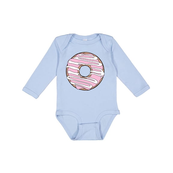 Inktastic Pink Donut, Donut Frosting, Donut Icing, Glaze Boys or Girls Long Sleeve Baby Bodysuit