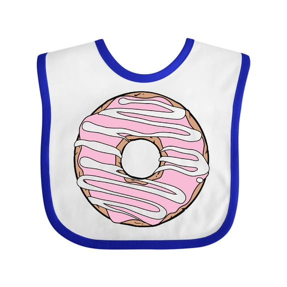Inktastic Pink Donut, Doughnut, Glaze, Icing, Frosting Boys or Girls Baby Bib