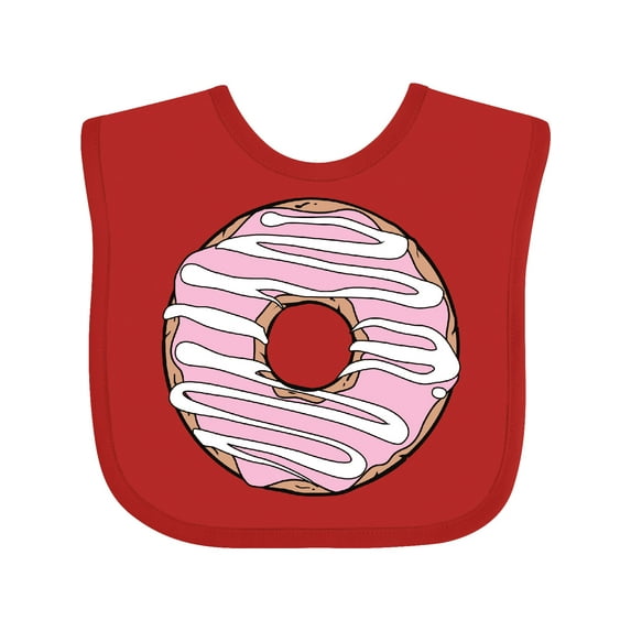 Inktastic Pink Donut, Doughnut, Glaze, Icing, Frosting Boys or Girls Baby Bib