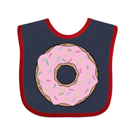 Inktastic Pink Donut with Sprinkles Boys or Girls Baby Bib