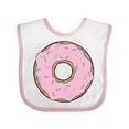 thumbnail image 1 of Inktastic Pink Donut with Sprinkles Boys or Girls Baby Bib, 1 of 4