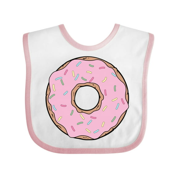 Inktastic Pink Donut with Sprinkles Boys or Girls Baby Bib