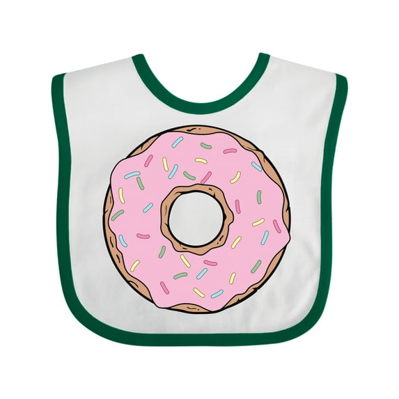 Inktastic Pink Donut with Sprinkles Boys or Girls Baby Bib