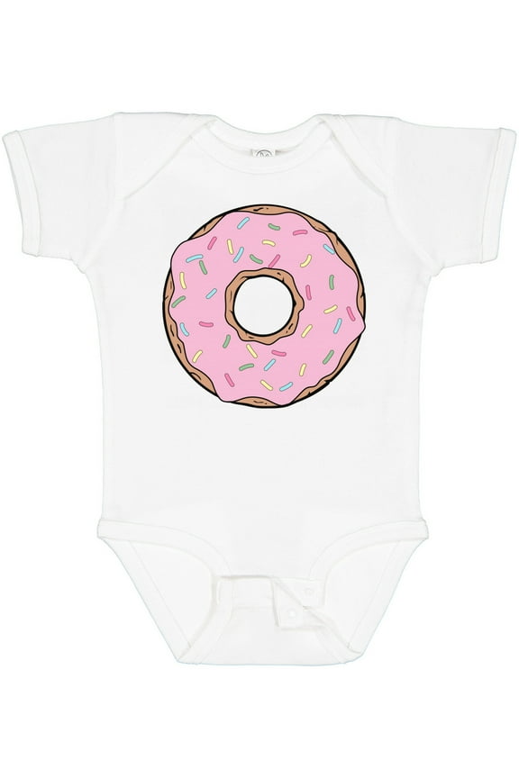 Pink Donut with Sprinkles Boys or Girls Baby Bodysuit