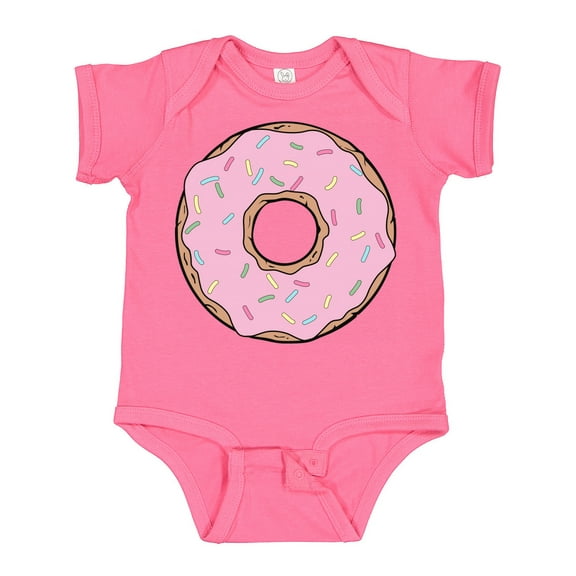 Inktastic Pink Donut with Sprinkles Boys or Girls Baby Bodysuit