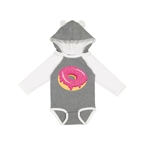 Inktastic Pink Donut with Sprinkles Boys or Girls Long Sleeve Baby Bodysuit