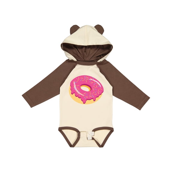 Inktastic Pink Donut with Sprinkles Boys or Girls Long Sleeve Baby Bodysuit