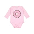 thumbnail image 1 of Inktastic Pink Donut with Sprinkles Boys or Girls Long Sleeve Baby Bodysuit, 1 of 5