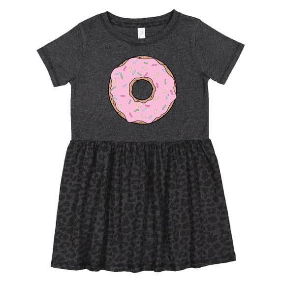 Inktastic Pink Donut with Sprinkles Girls Toddler Dress