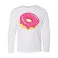 thumbnail image 1 of Inktastic Pink Donut with Sprinkles Long Sleeve Youth T-Shirt, 1 of 5