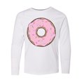 thumbnail image 1 of Inktastic Pink Donut with Sprinkles Long Sleeve Youth T-Shirt, 1 of 5