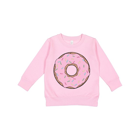 Inktastic Pink Donut with Sprinkles Toddler Sweatshirt