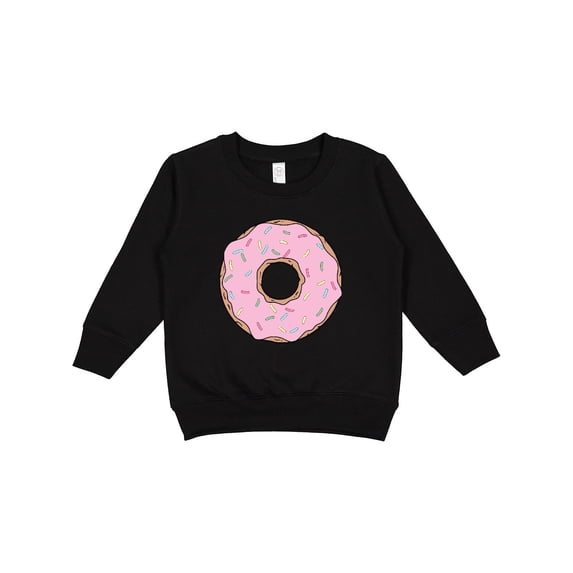 Inktastic Pink Donut with Sprinkles Toddler Sweatshirt