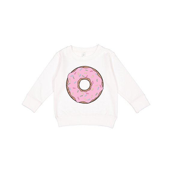 Inktastic Pink Donut with Sprinkles Toddler Sweatshirt