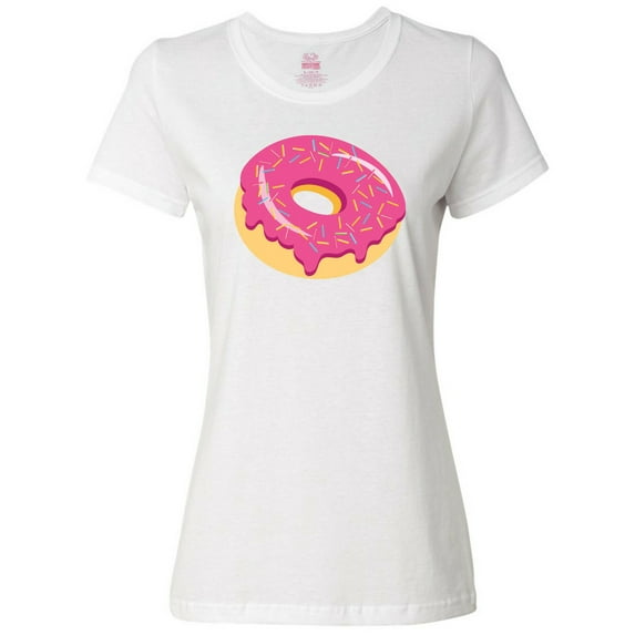 Inktastic Pink Donut with Sprinkles Women's T-Shirt