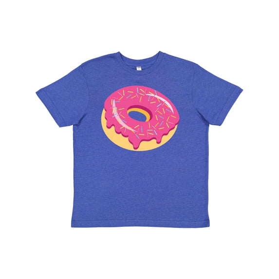 Inktastic Pink Donut with Sprinkles Youth T-Shirt