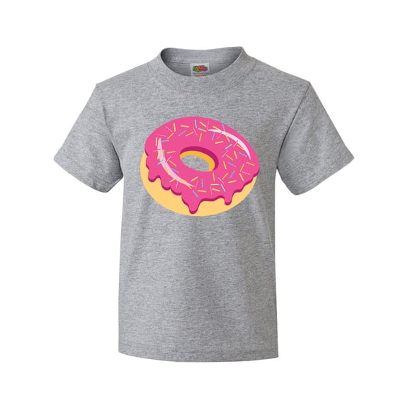 Inktastic Pink Donut with Sprinkles Youth T-Shirt