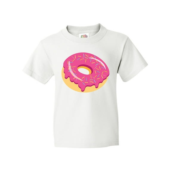 Inktastic Pink Donut with Sprinkles Youth T-Shirt