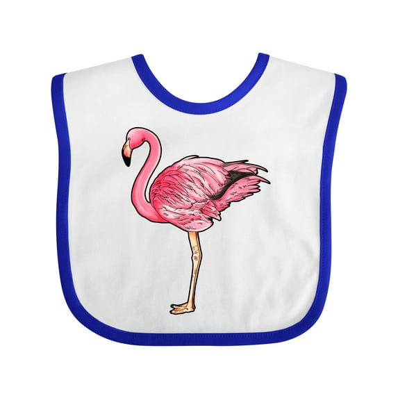 Inktastic Pink Flamingo Boys or Girls Baby Bib