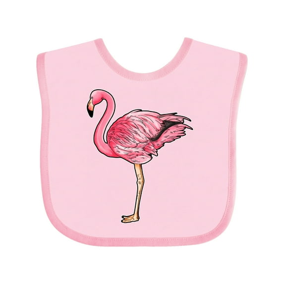 Inktastic Pink Flamingo Boys or Girls Baby Bib