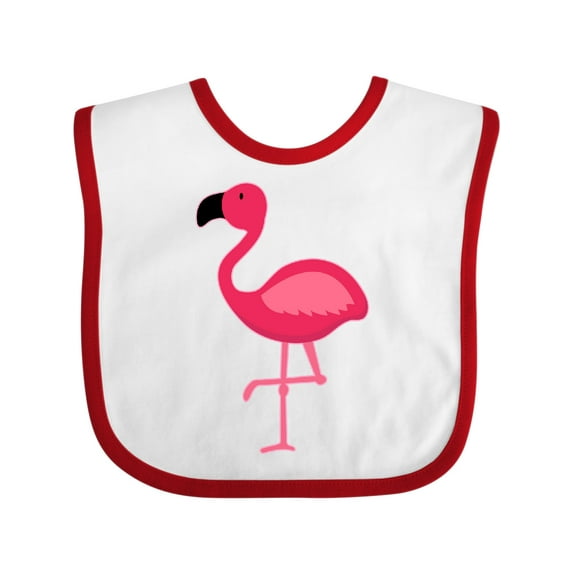 Inktastic Pink Flamingo Boys or Girls Baby Bib