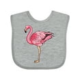 thumbnail image 1 of Inktastic Pink Flamingo Boys or Girls Baby Bib, 1 of 4