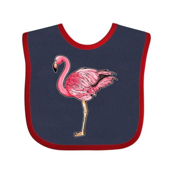 Inktastic Pink Flamingo Boys or Girls Baby Bib