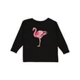 thumbnail image 1 of Inktastic Pink Flamingo Boys or Girls Long Sleeve Toddler T-Shirt, 1 of 5
