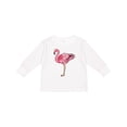 thumbnail image 1 of Inktastic Pink Flamingo Boys or Girls Long Sleeve Toddler T-Shirt, 1 of 5