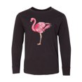 thumbnail image 1 of Inktastic Pink Flamingo Long Sleeve Youth T-Shirt, 1 of 5