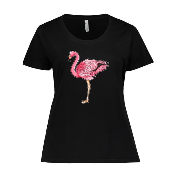 Inktastic Pink Flamingo Women's Plus Size T-Shirt