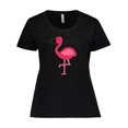 thumbnail image 1 of Inktastic Pink Flamingo Women's Plus Size T-Shirt, 1 of 5