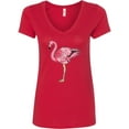 thumbnail image 1 of Inktastic Pink Flamingo Women's V-Neck T-Shirt, 1 of 5