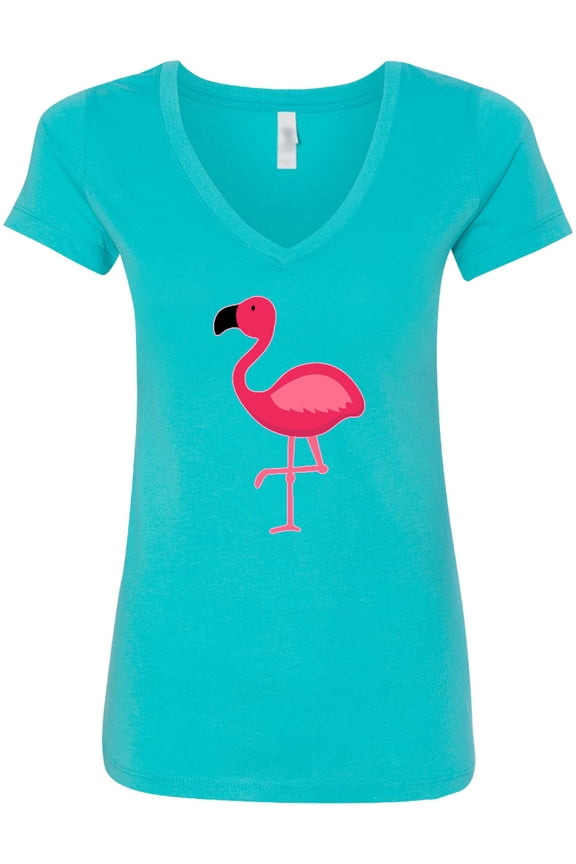 Pink Flamingo Women's V-Neck T-Shirt