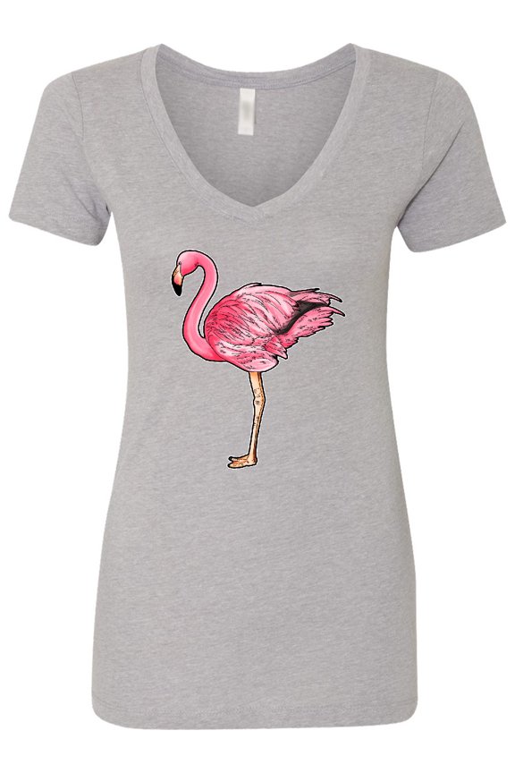 Pink Flamingo Women's V-Neck T-Shirt