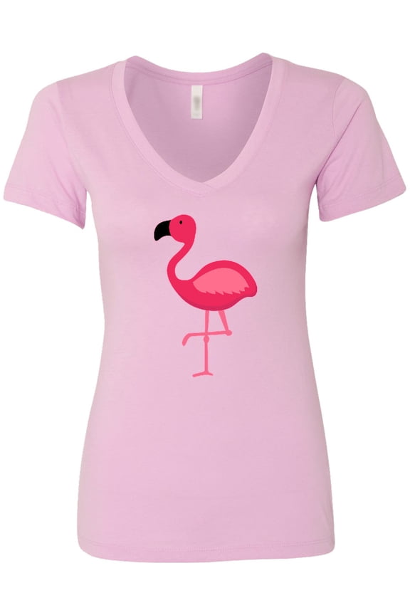 Pink Flamingo Women's V-Neck T-Shirt