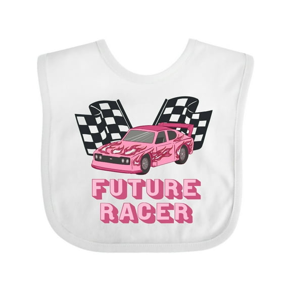 Inktastic Pink Future Racer Boys or Girls Baby Bib
