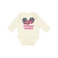 thumbnail image 1 of Inktastic Pink Future Racer Boys or Girls Long Sleeve Baby Bodysuit, 1 of 5