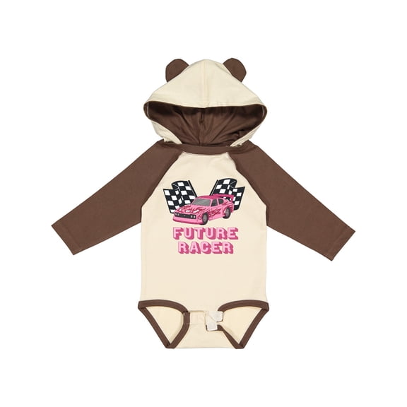 Inktastic Pink Future Racer Boys or Girls Long Sleeve Baby Bodysuit