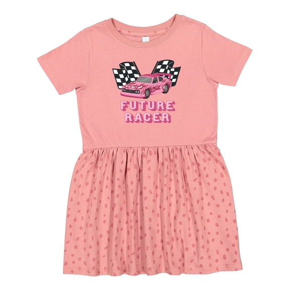 Inktastic Pink Future Racer Girls Toddler Dress