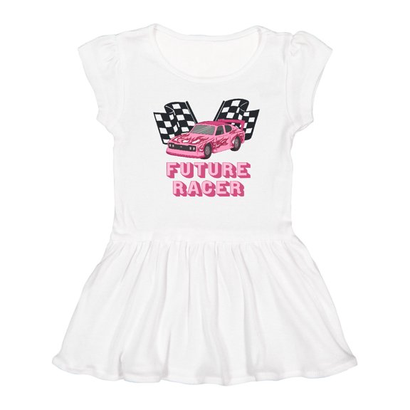 Inktastic Pink Future Racer Girls Toddler Dress