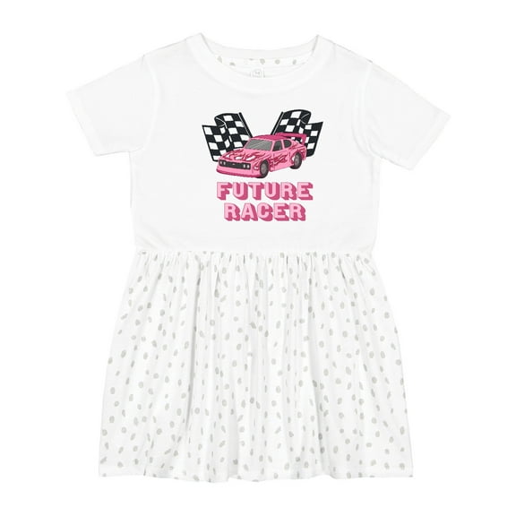 Inktastic Pink Future Racer Girls Toddler Dress